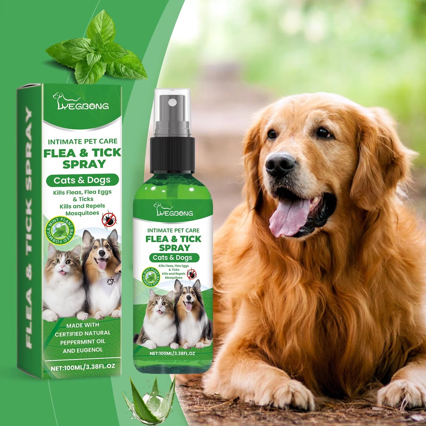 Dematting Spray for Dogs with Peppermint Oil—16 oz