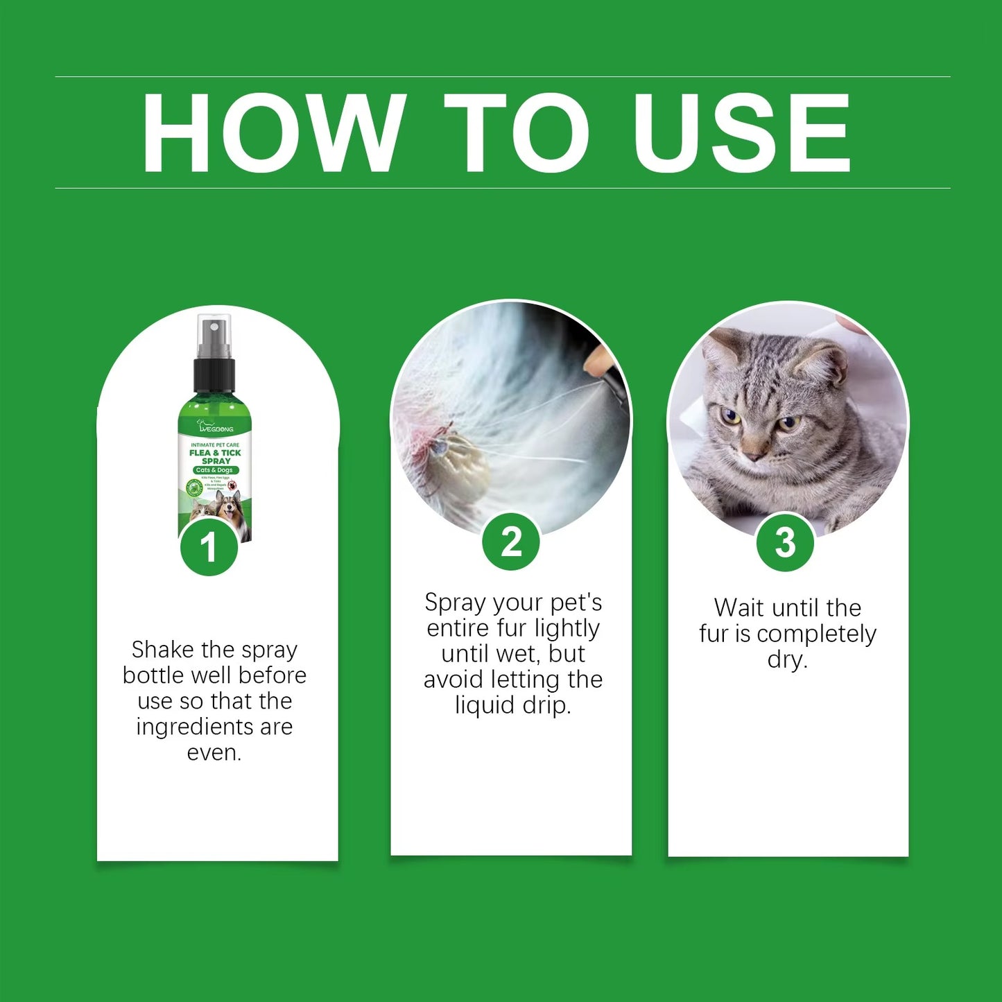 Dematting Spray for Dogs with Peppermint Oil—16 oz